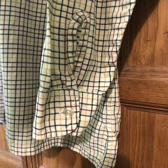 Vtg. Polo Jeans Company Ralph Lauren Loop Collar Men's XL Cream Plaid LS Shirt - Picture 7 of 13